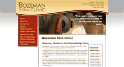 Desktop Screenshot of bozemanskinclinic.com
